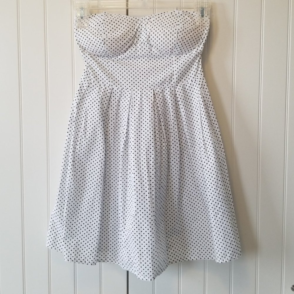 Strapless White Dress - A Line Dress